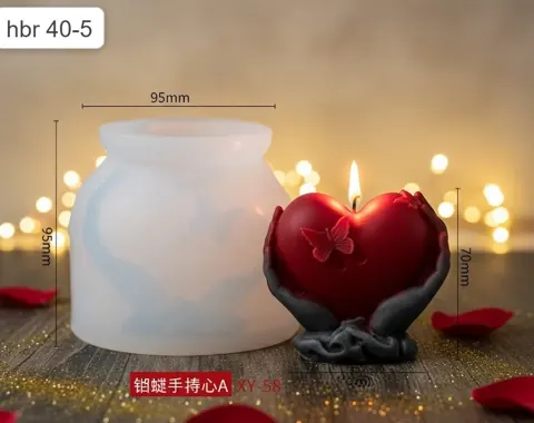 HBR40-05 Heart Candel Mould