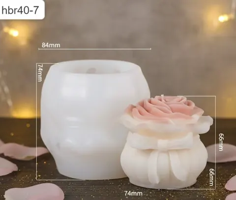HBR40-07 Pot Flower Candle Mould
