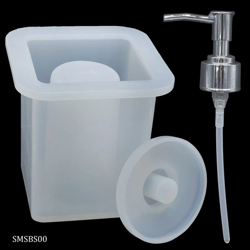 square dispenser bottle mould without pump 10x8cm 10cm depth