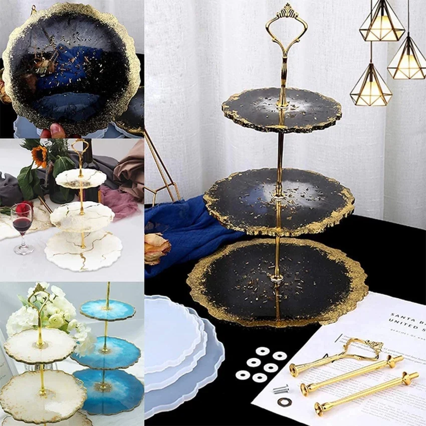 cake stand 3pcs set mould .25cm.19cm..14cm