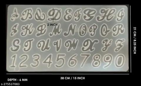 alphabet cursive mould.38 cm/21cm 10mm depth