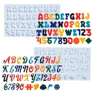 alphabet cursive mould .38 cm/21cm 10mm depth min qty 12