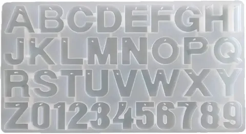 front pouring with hole alphabet mould