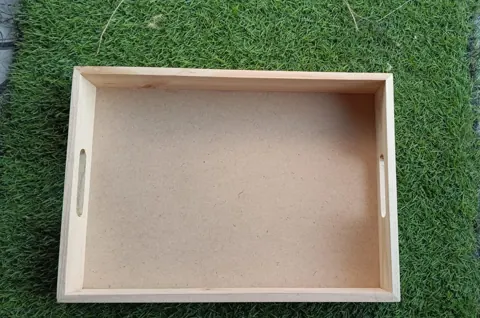mdf base wooden tray size 10x14x2