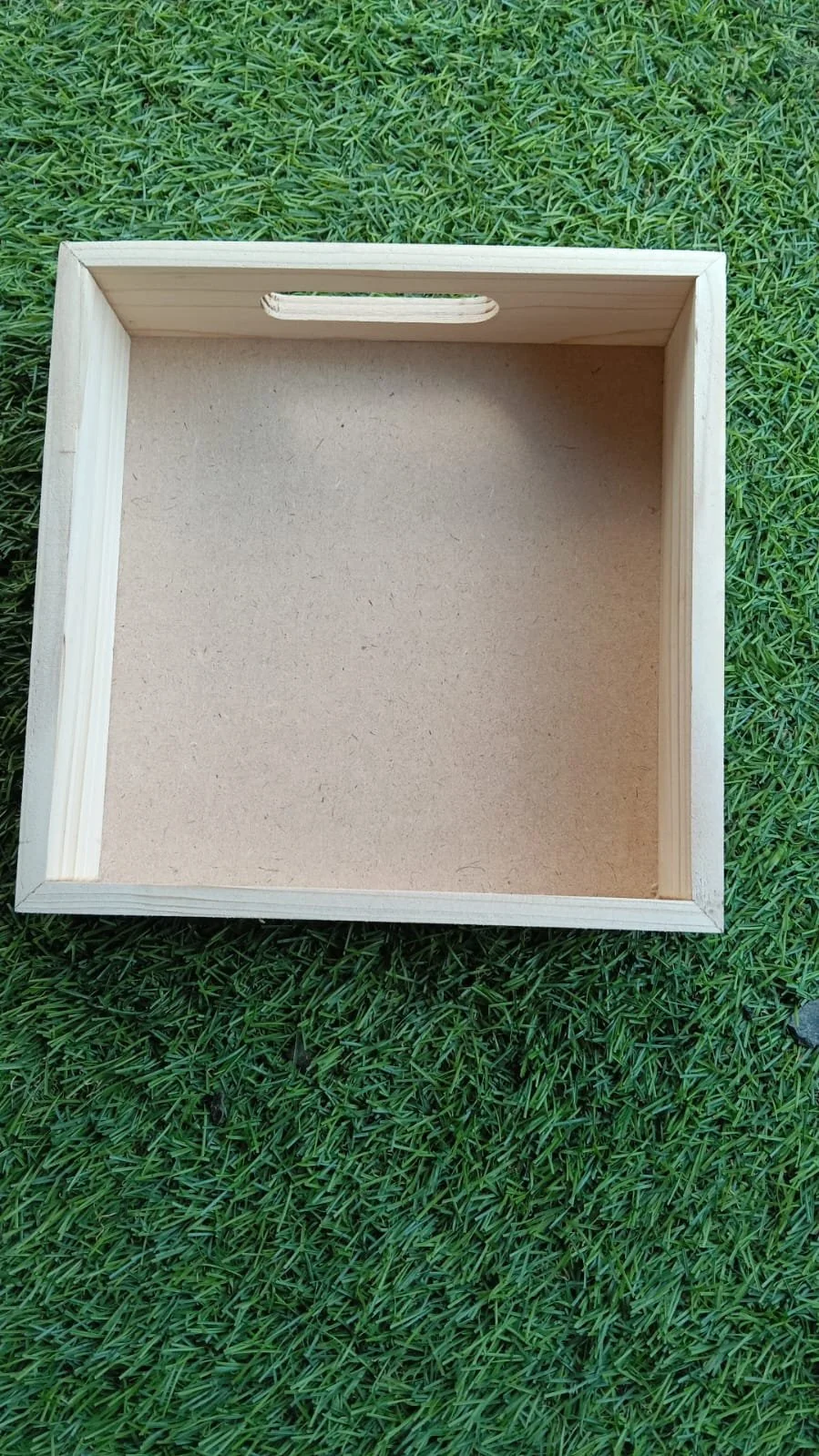 Mdf base wooden tray size 8x8x2