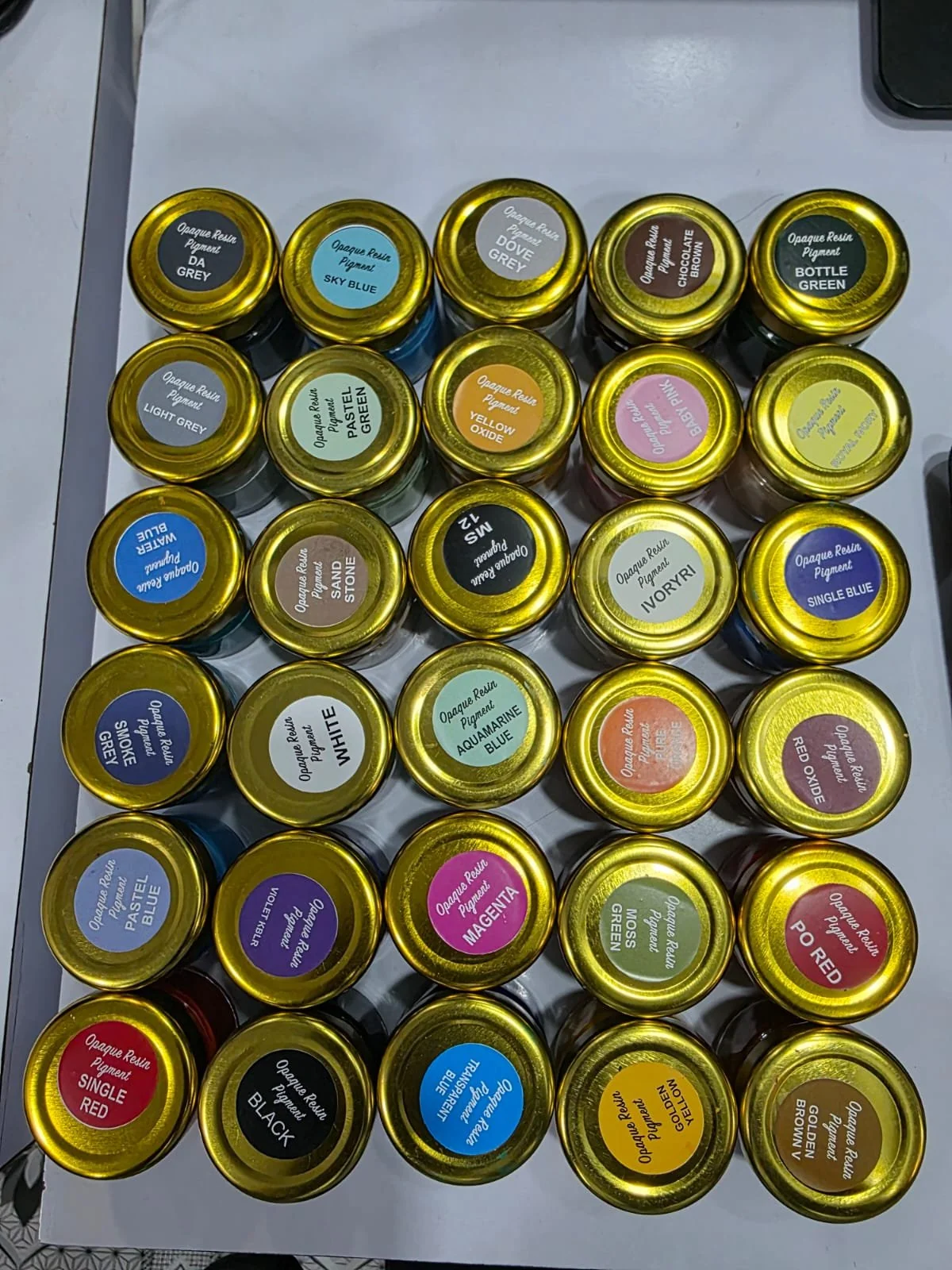 Opaque Pigments/Min.Qty-12 Pcs total 30 colours