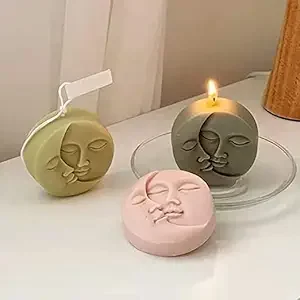 Moon Face Candle Mounld /Min.Qty-12 Pcs.xAo