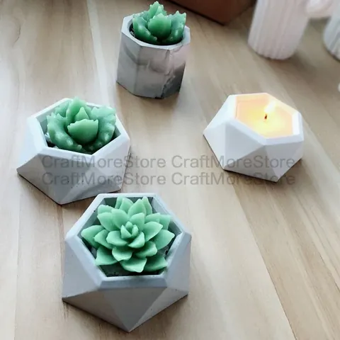 2Pc Tea Candle With Planter/ xAo