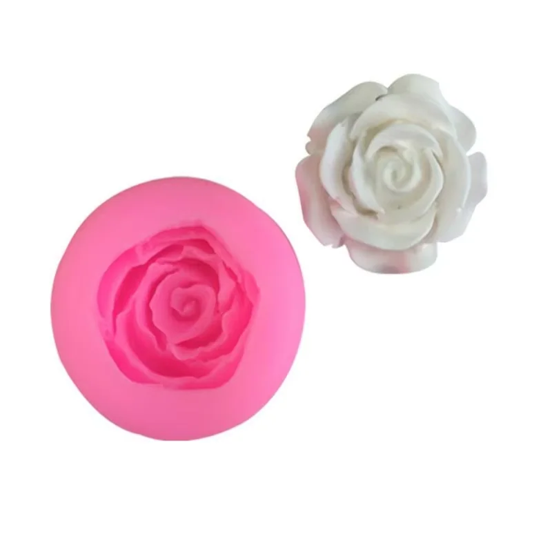 Pink Rose Mould / Min.Qty-12Psc/ Size- 6.4*6.4*2.8