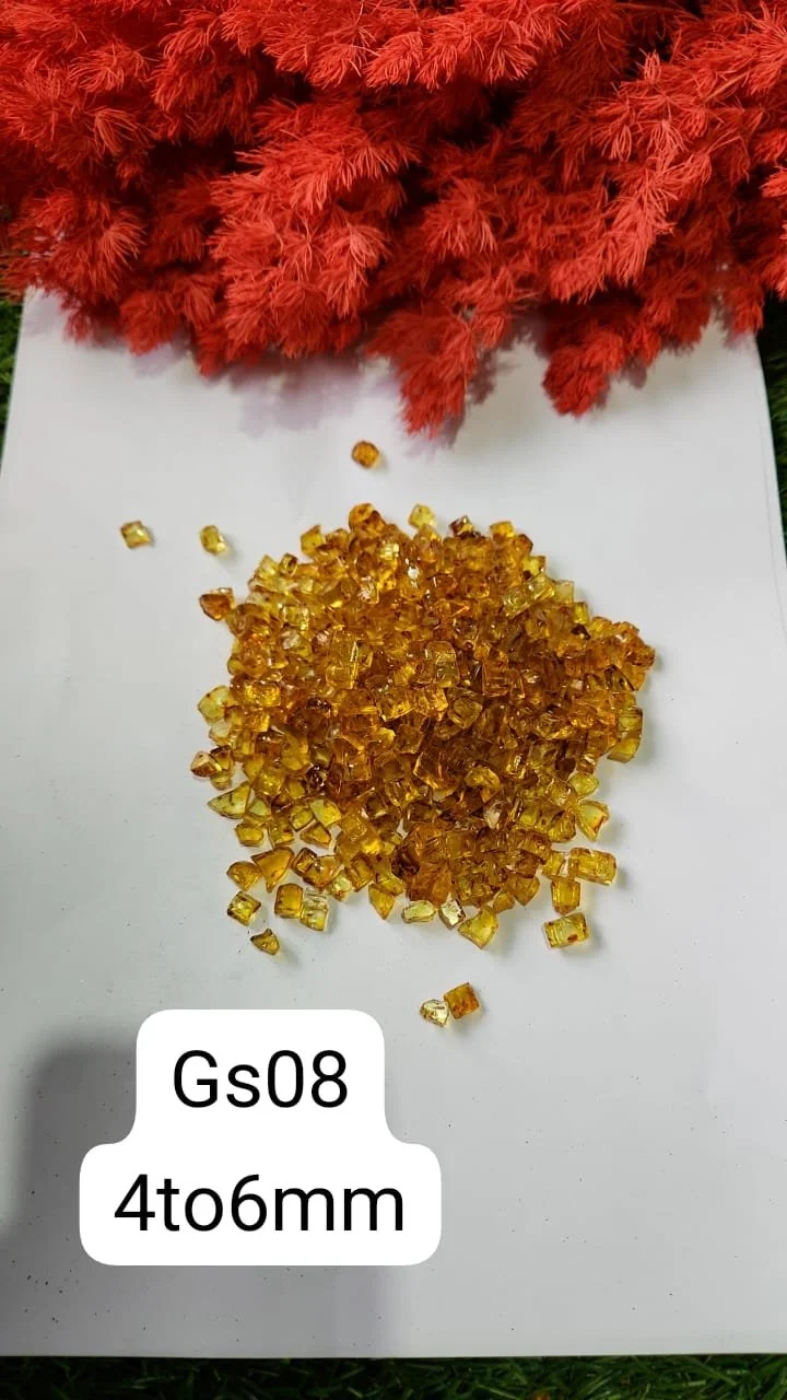 GLASS STONE BROWN 4 to 6mm QTY- MIN 5K