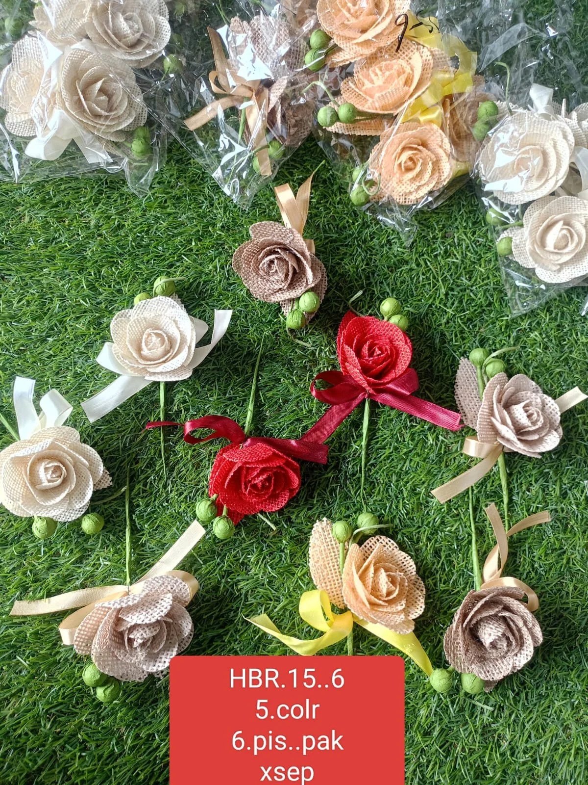 ARTIFICIAL FLOWERS 5. colr 6.pis Qty-1pkt