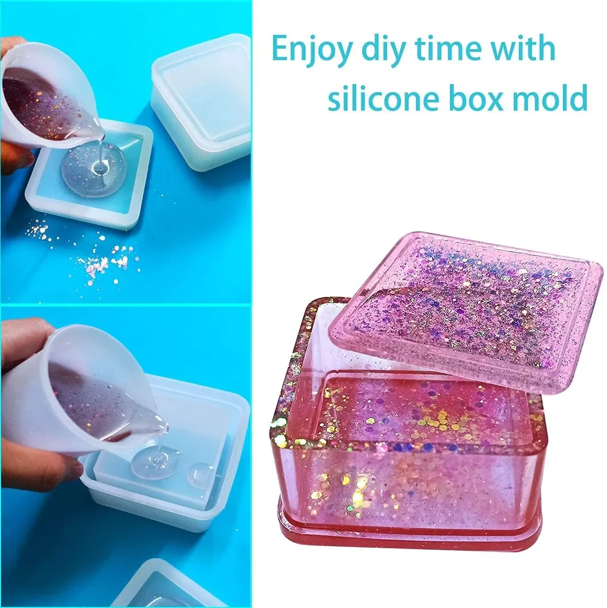 square gift box mould 8x8cm 50 mm depth min qty 12 pcs