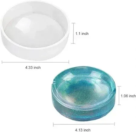 4inch round ash tray mould 10x10cm
