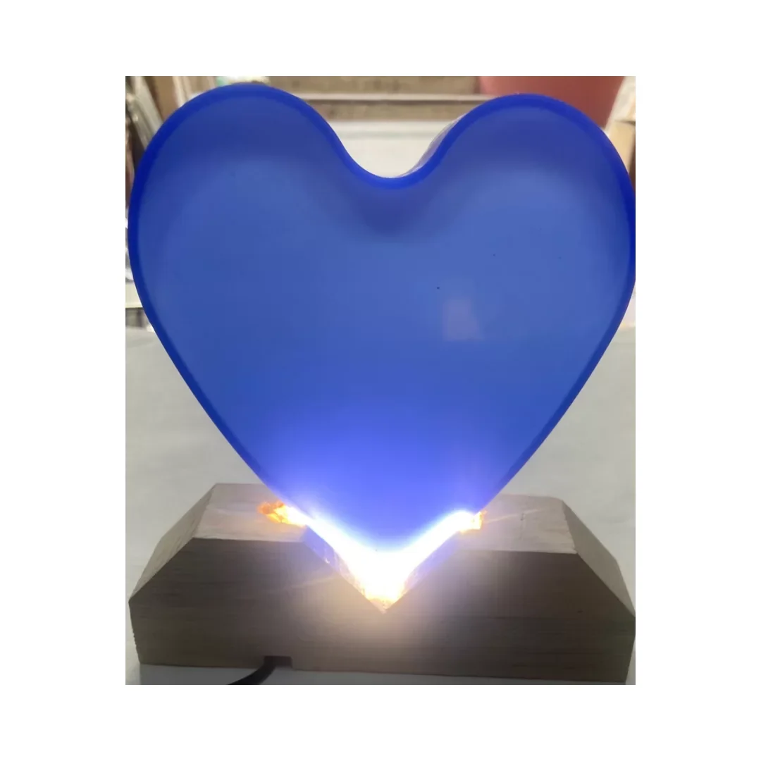 5inch heart led stand 20mm depth mould min qty 12pcs