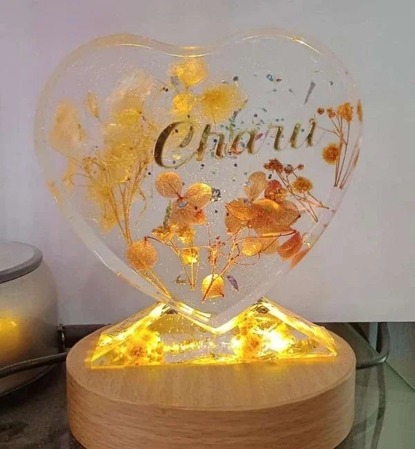 5inch heart led stand 20mm depth mould min qty 12pcs