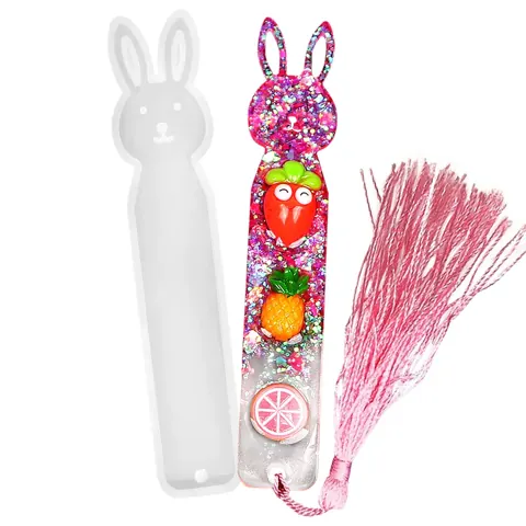 Rabbit bookmark mould 15x4cm 3mm depth