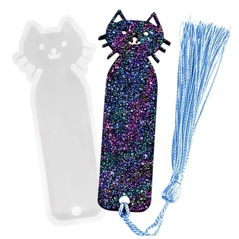 Cat bookmark mould 10x4cm 3mm depth