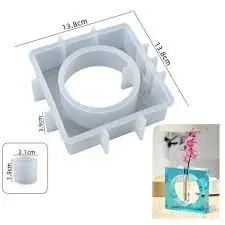 square planter mould with tube 5x5inch