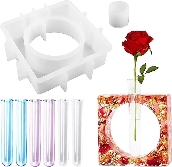 square planter mould with tube 5x5inch min qty 12pcs