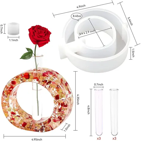 Round planter mould with tube 5inch