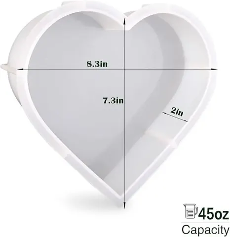 8inch heart shape wedding mould