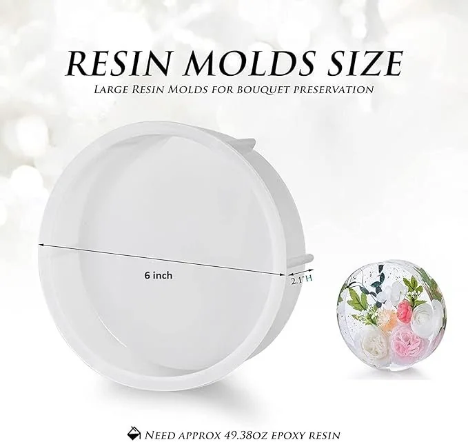 6inch round shape wedding mould min qty 12pcs