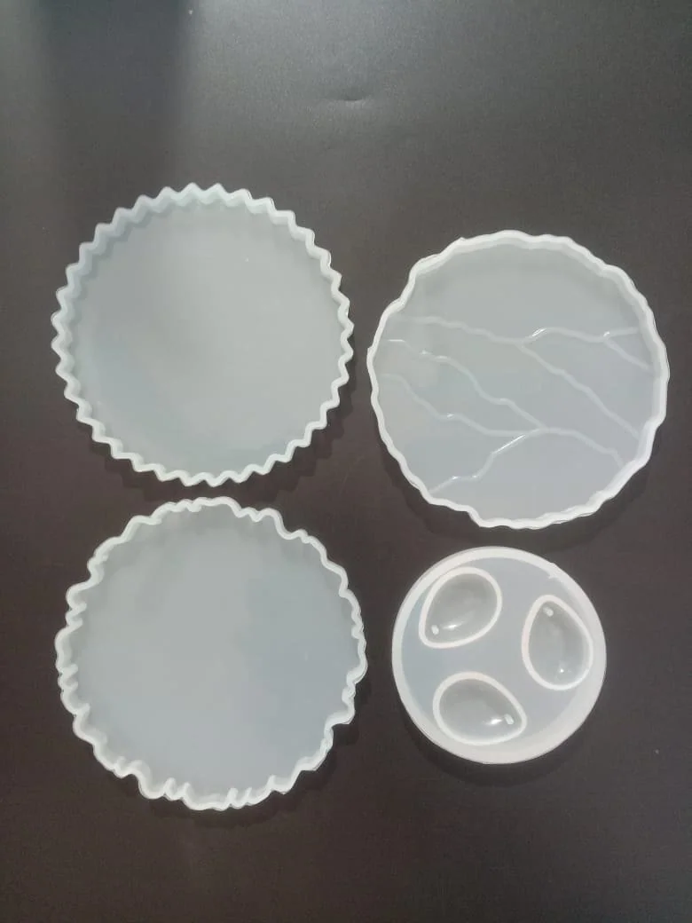 4inch 3pcs coaster,1pcs dropper mould 10cm 7mm depth min qty 12pcs