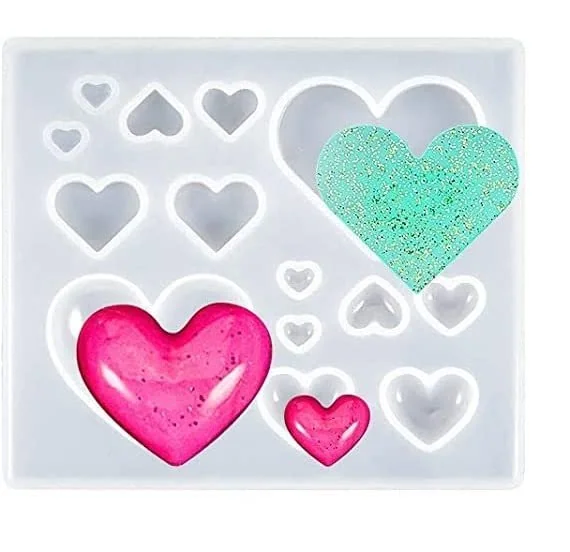 14 cavity heart small min qty 12Pcs.No