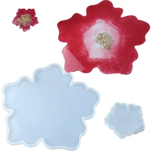 5inch plain Flower coaster 6mm depth