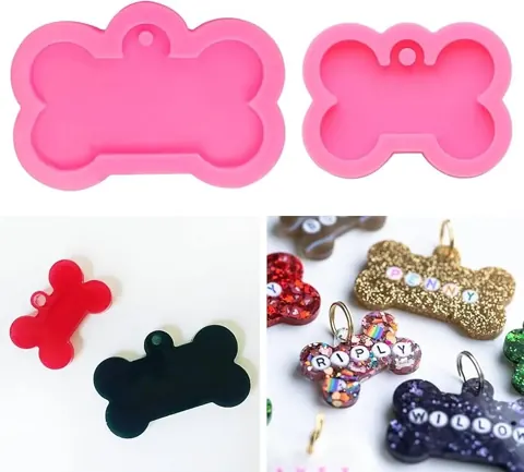 Big dog tag silicone mould 19.50×20.50cm