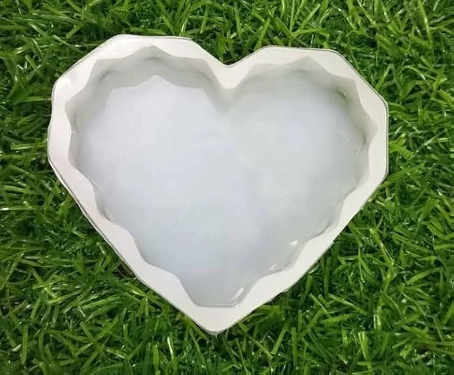 Diamond Heart silicone mould 3inch 10mm depth min qty 12pcs