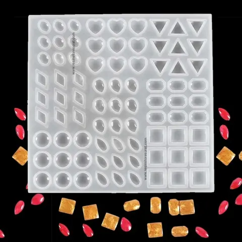 81 cavity jewellery silicone mould 5x5inch