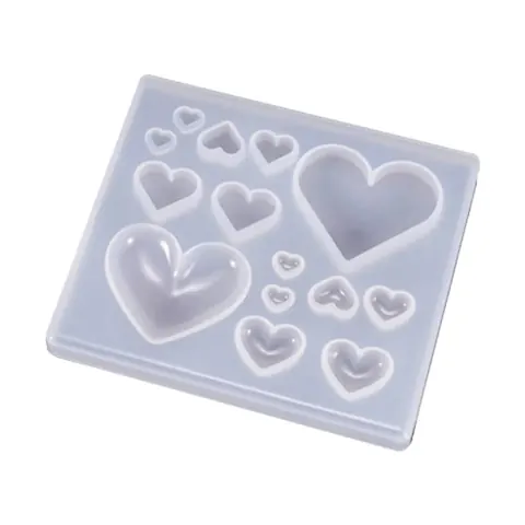 Multi heart silicone mould 5×5.5inch 5mm depth