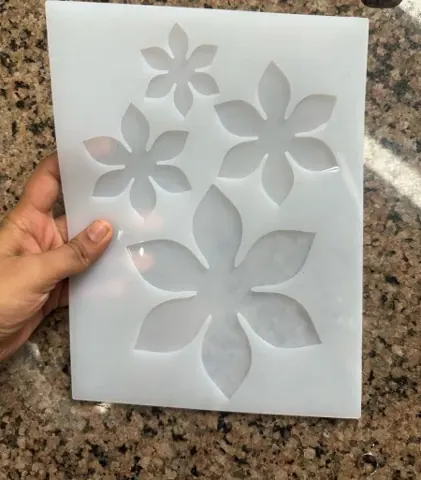 4pcs 3D Flower silicone mould