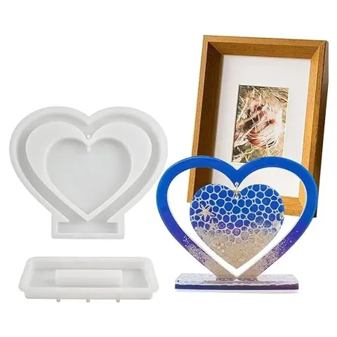 Center heart with stand mould 9inch 15mm depth SUE