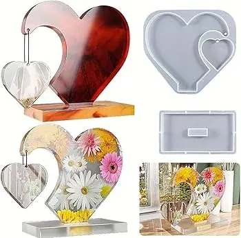 Side Heart with stand Mould 9inch