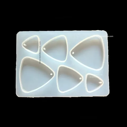 6 cavity triangle mould 10.8×7.7cm 6 mm depth