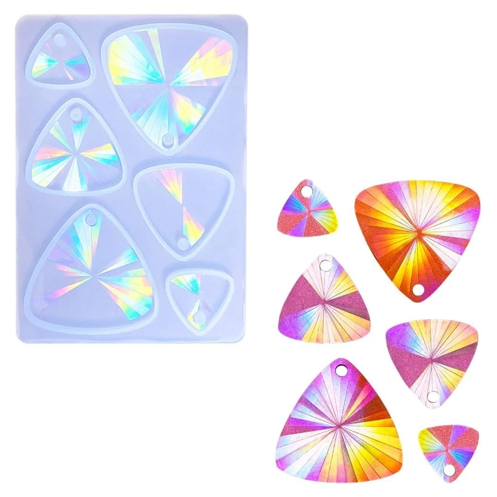 6 cavity triangle mould 10.8×7.7cm 6 mm depth min qty 12pcs