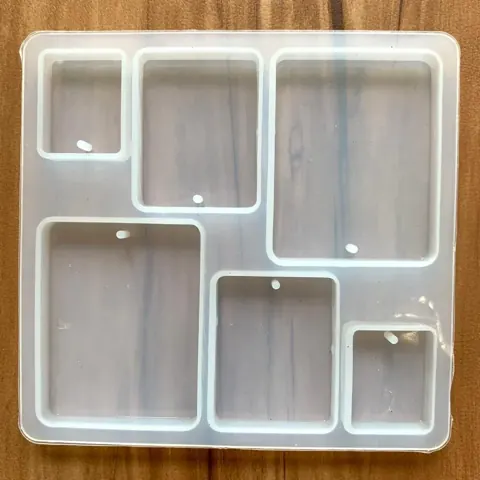 6 cavity Rectangle mould 10.8×10.2cm 6mm depth