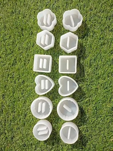 Ring Holder mould 12 cavity depth 18mm size 4x4cm