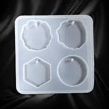 4pcs keychain Hexagon mix mould