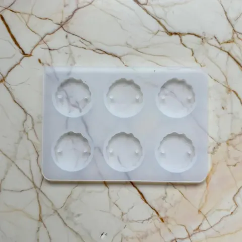 6 cavity round agate Rakhi mould