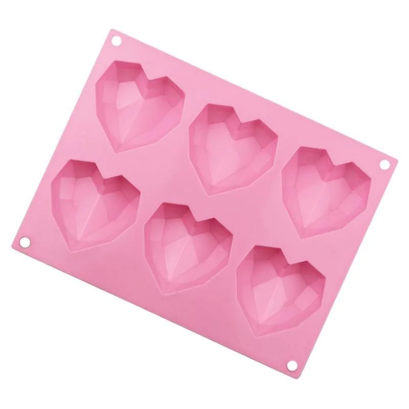 HBR35A-1 6 cavity Heart Mould Min qty 12pcs