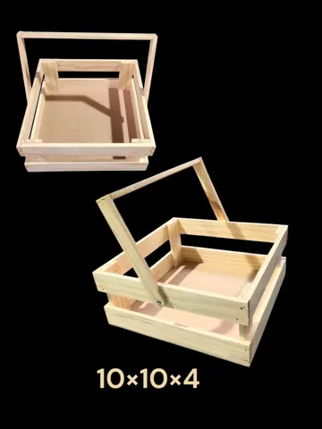 wooden tray with handle 10X10