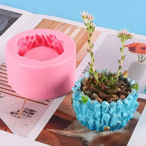Pink planter mould size-7.3*7.3*4.5