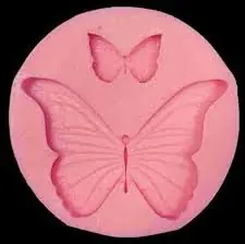 Pink 2cavity buterfly mould size-5.5*0.8