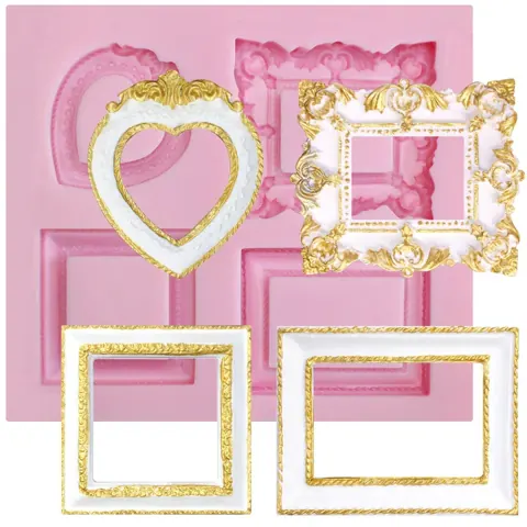 Pink 4 cavity mould size-12*10.5cm 129 grm