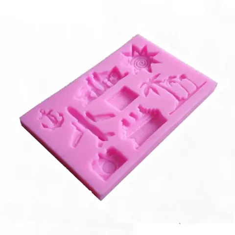 Pink 10 cavity mould size-9.5*6cm 53 grm