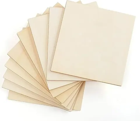Square MDF Boards for Art and CraftMDF 2mm Craft Work, DIY MDF Square 16×16 Pack of 6 PCS)
