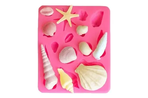 Pink sea shell mould size-10*12cm 145 grm